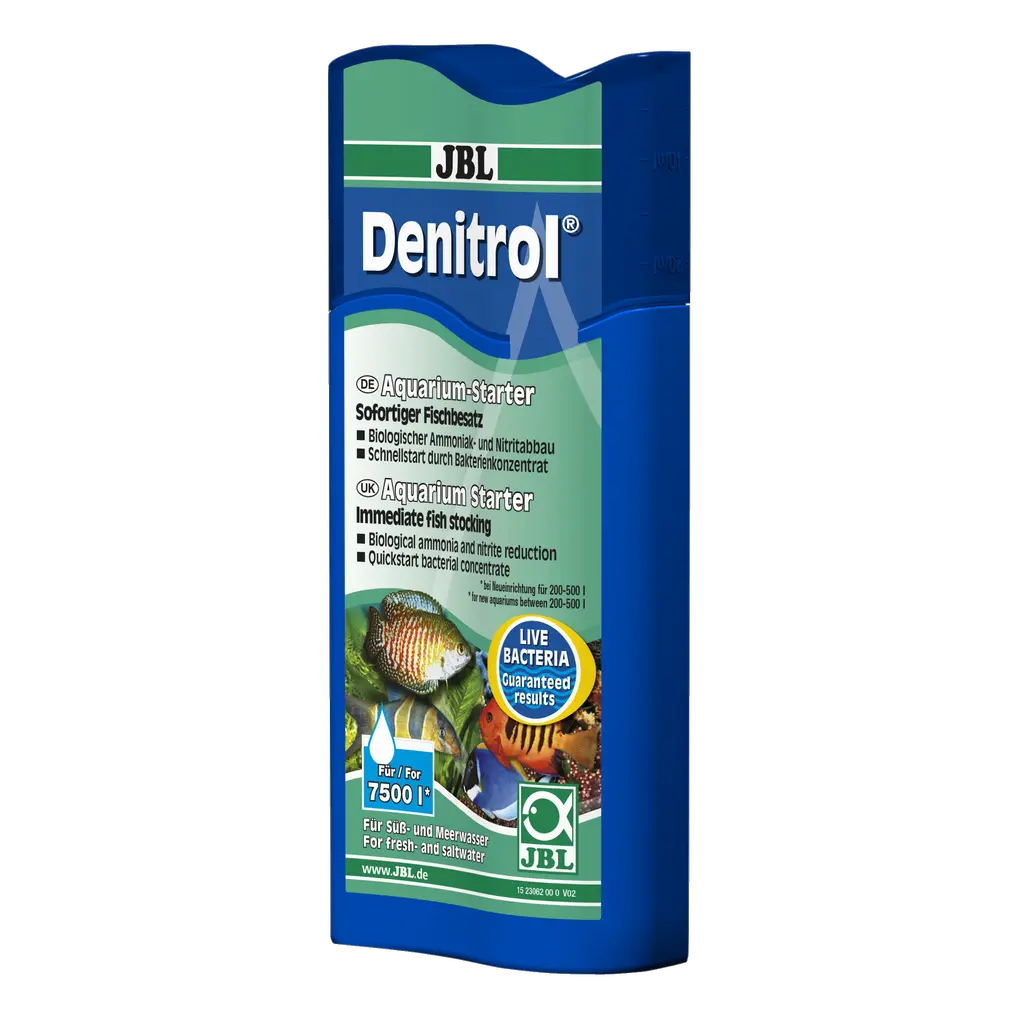 Adds millions of beneficial, autotrophic and pollutant-degrading bacterial strains to the aquarium water, allowing fish to be introduced immediately. Highly recommended after the use of medication and complete cleaning.