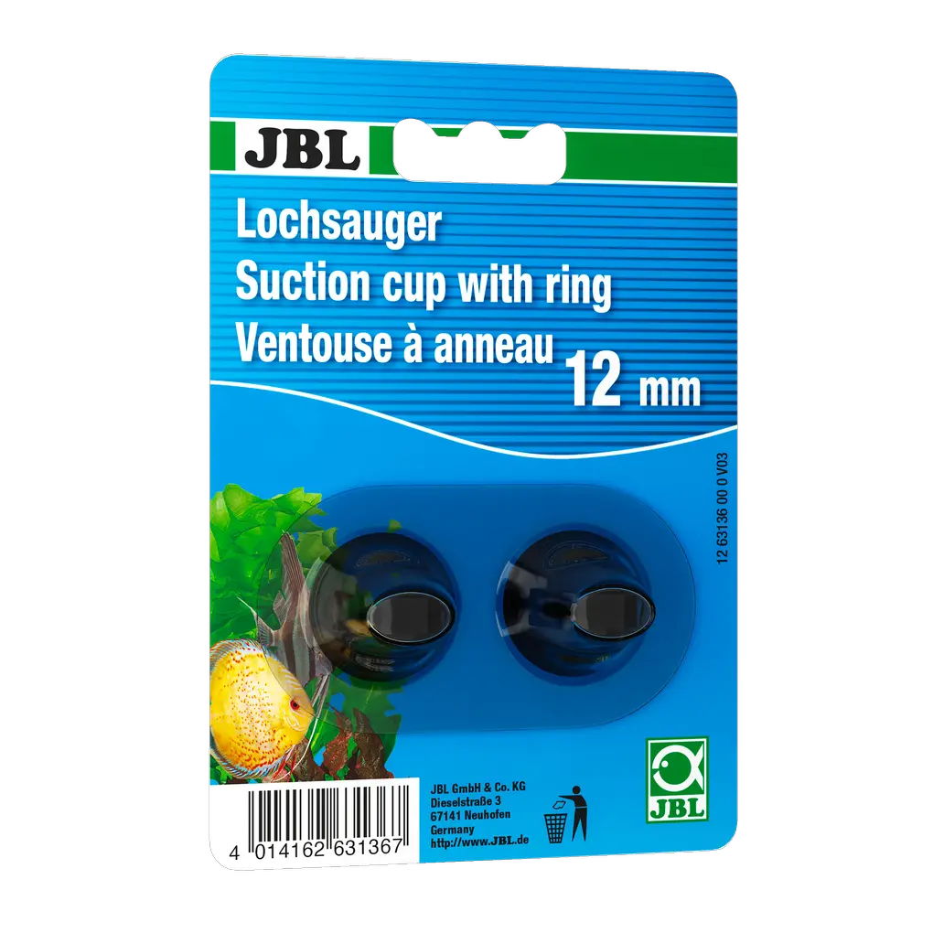Rubber suction cup holder for attaching thermometers in aquariums and terrariums