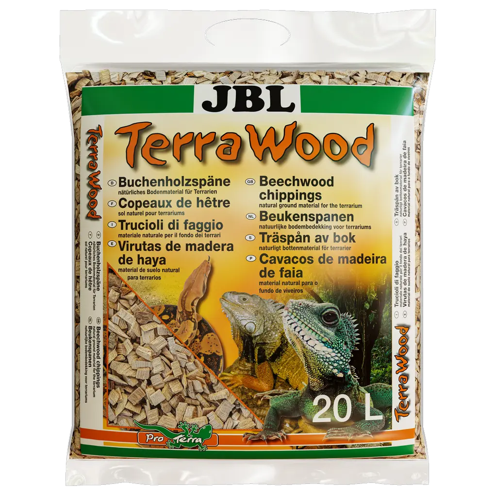 For dry and semi-dry terrariums: Natural substrate made from beech wood shavings