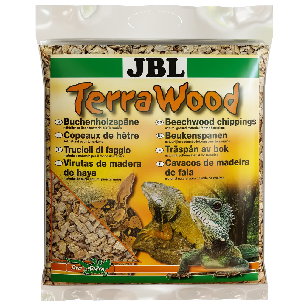 Pour terrariums secs et semi-secs : substrat naturel à base de copeaux de bois de hêtre.