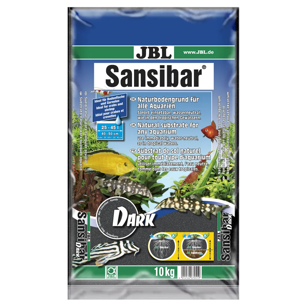 Un support idéal pour les racines des plantes : substrat d'une granulométrie de 0,2 à 0,6 mm pour aquariums d'eau douce et d'eau de mer et terrariums.