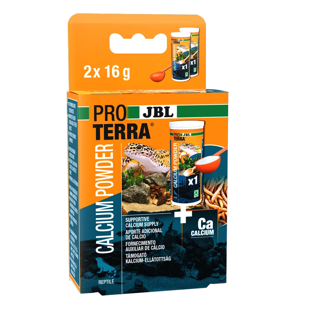 Specially designed for the needs of reptiles: supplementary feed for optimal calcium supply for healthy terrarium animals.