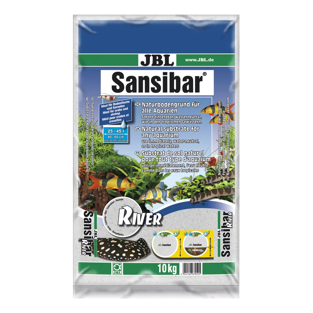 Substrate with 0.8 mm grain size for freshwater and saltwater aquariums and terrariums