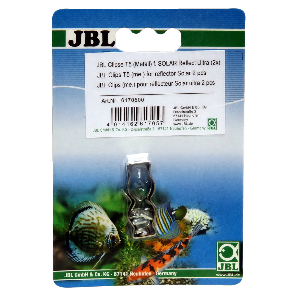 Supports métalliques pour fixer les tubes fluorescents aux réflecteurs afin d'obtenir un éclairage optimal de l'aquarium/terrarium.