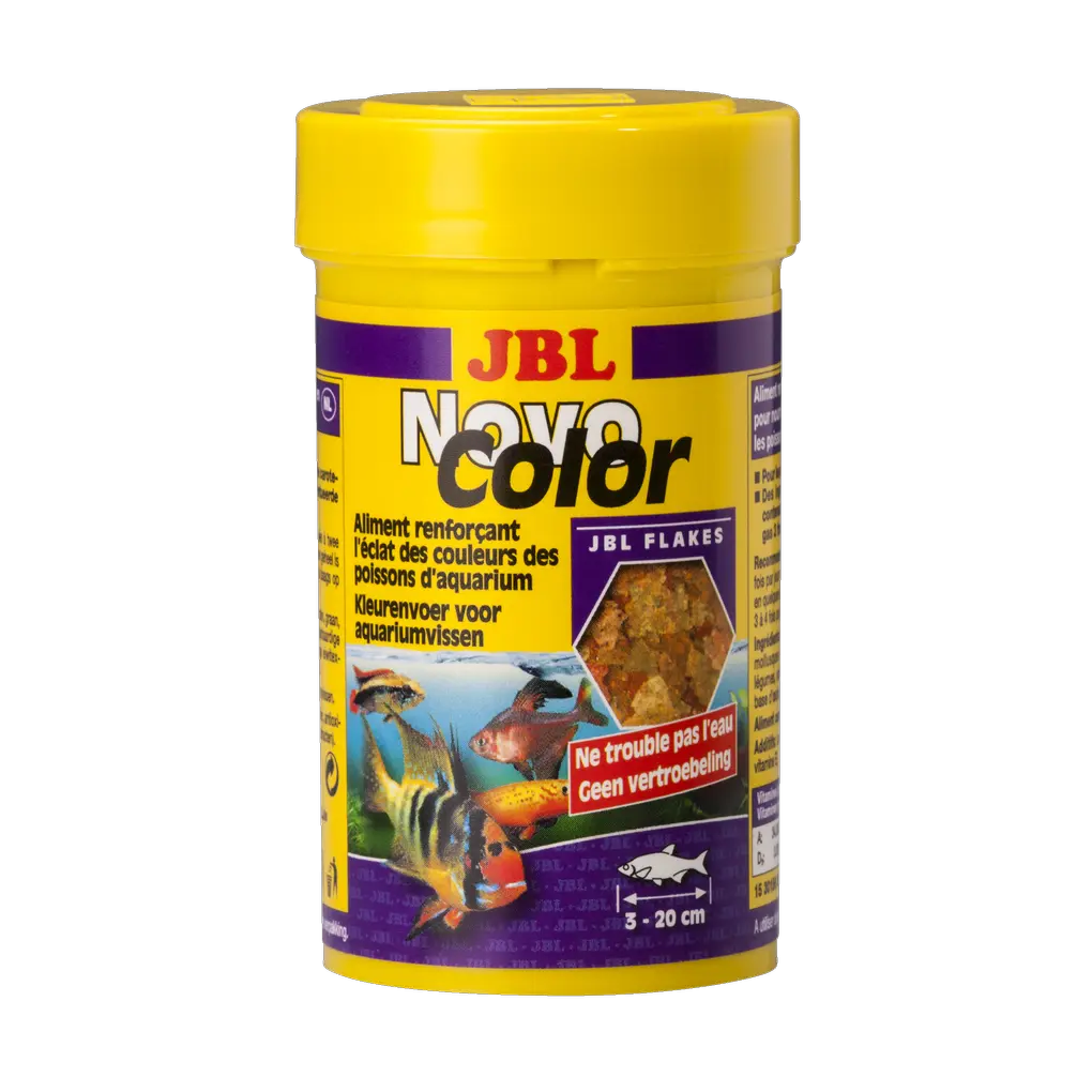 Une alimentation complète, une croissance optimale et des couleurs éclatantes pour les poissons d'eau douce tropicaux : 50 matières premières naturelles dans 7 flocons alimentaires. Des matières premières sélectionnées favorisent l'éclat des couleurs.