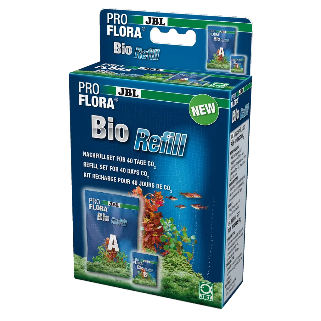 Refill set for organic CO2 fertiliser systems: Supplies 30-80 litre aquariums with the basic plant nutrient carbon dioxide for 40 days.
