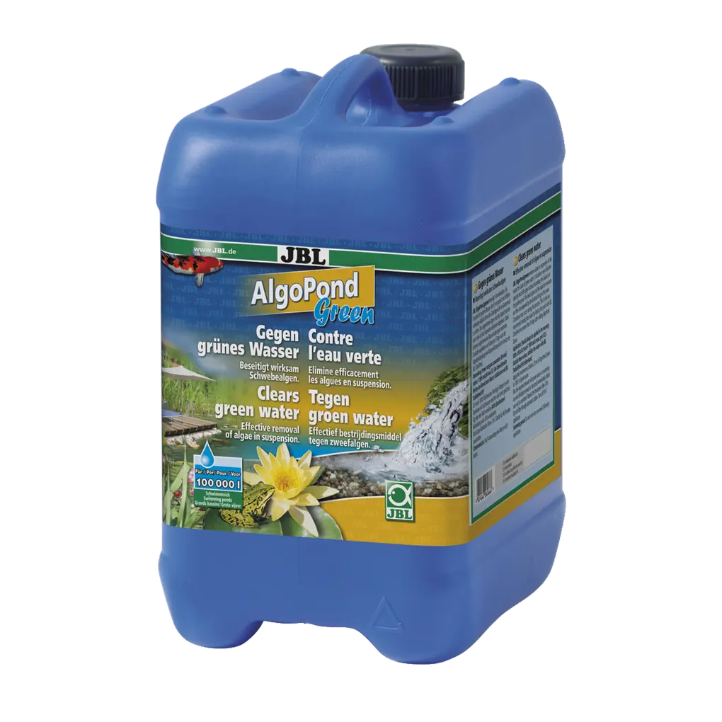 For fast and effective control of all types of floating algae (green water) in garden ponds