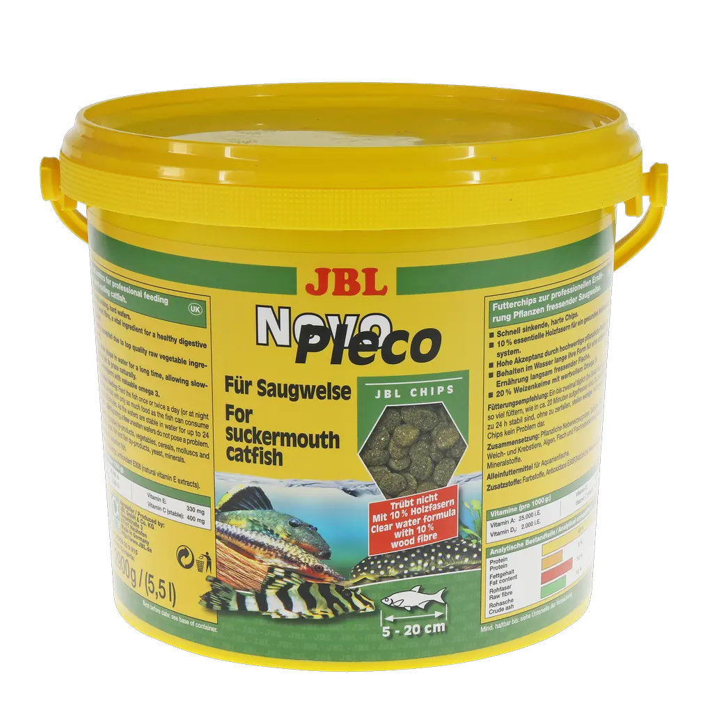 Alimentation complète et croissance optimale des petits et moyens poissons-chats : avec de la spiruline, des légumes verts et des germes de blé énergétiques.