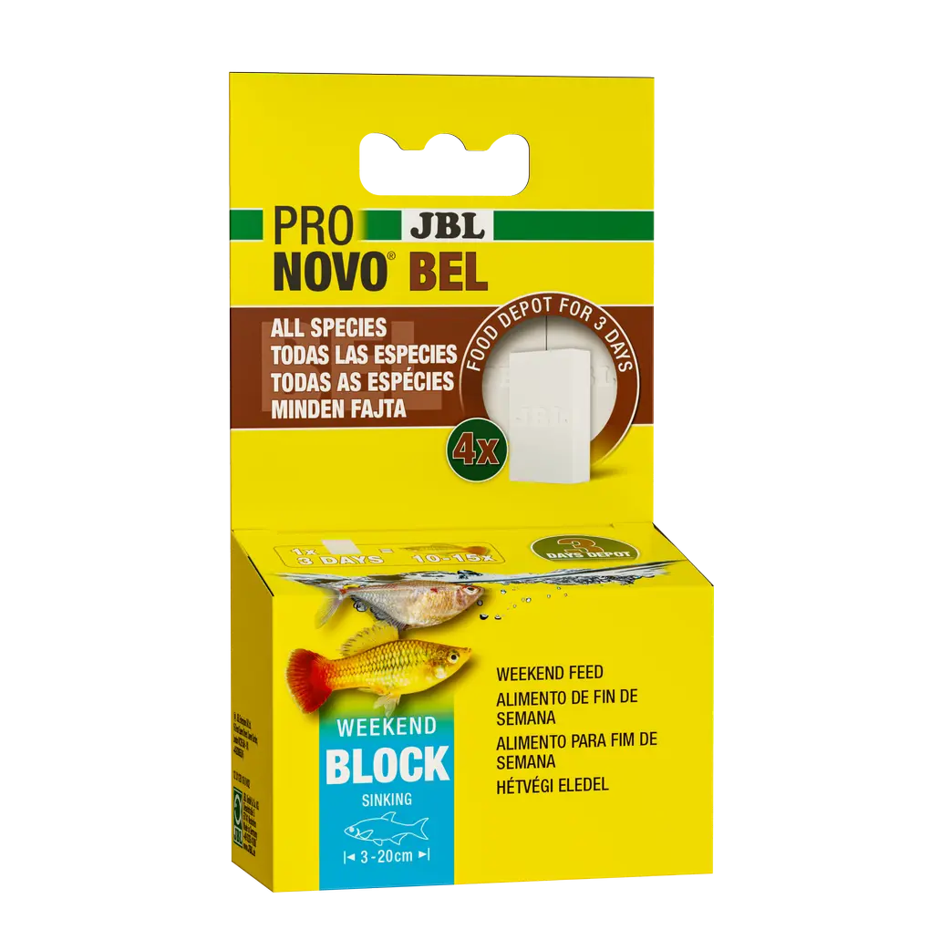 Alimente os peixes do seu aquário com ração armazenada durante 3 dias.