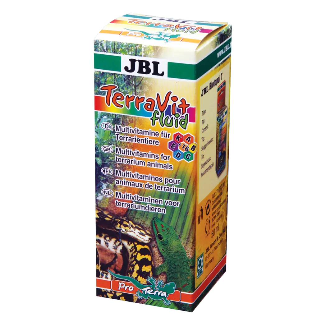 Specially designed for the needs of reptiles and other terrarium animals: supplementary feed with essential vitamins and trace elements for drinking water, husbandry water or feed.