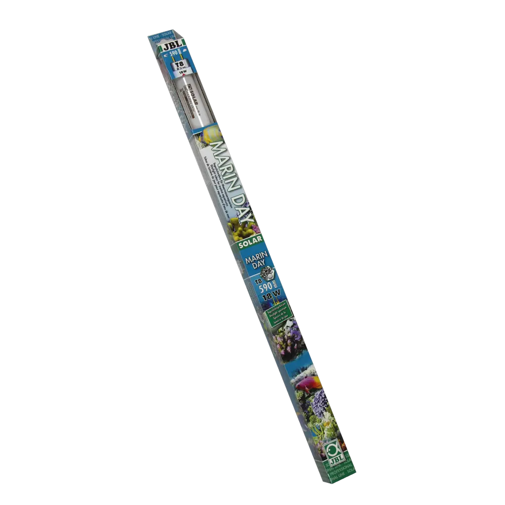 Fluorescent tube for promoting optimal growth of corals and other invertebrates in saltwater aquariums