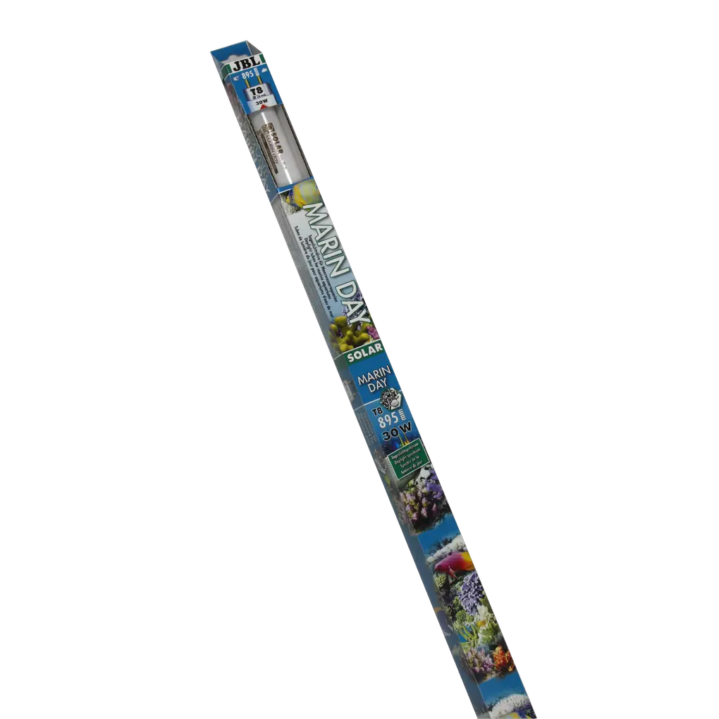 Fluorescent tube for promoting optimal growth of corals and other invertebrates in saltwater aquariums