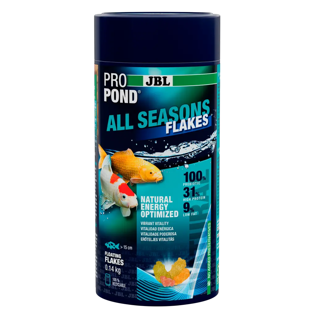 Provides a balanced feed mix for healthy pond fish in all seasons (at water temperatures of 10–25 °C).