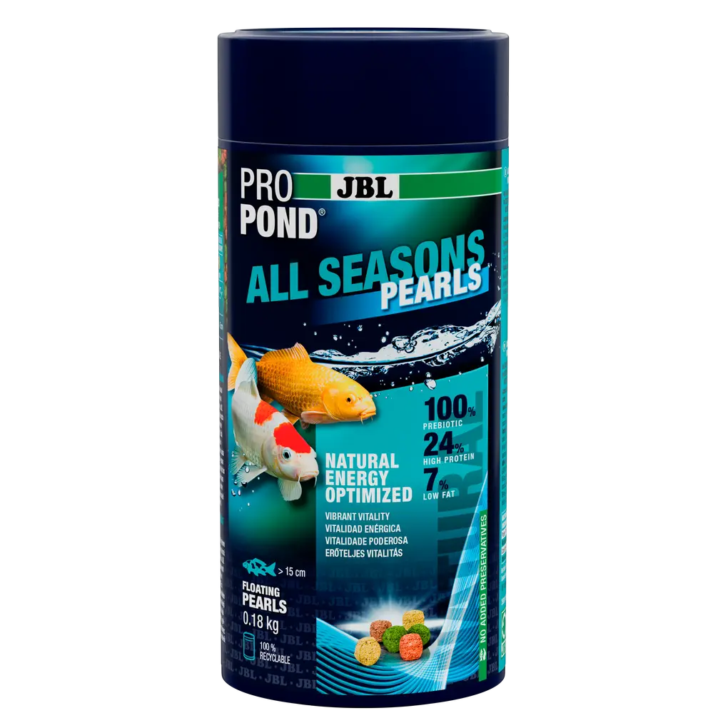 Provides a balanced feed mix for healthy pond fish in all seasons (at water temperatures of 10–25 °C).