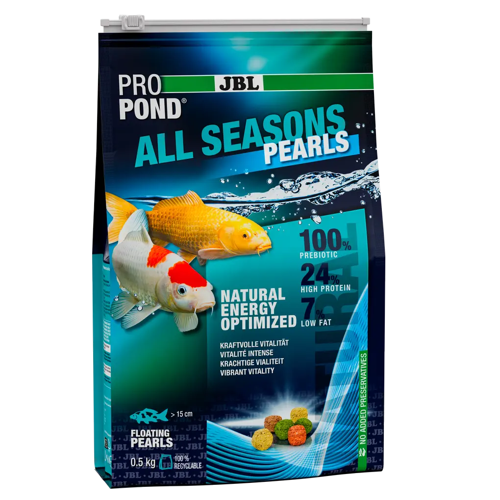Provides a balanced feed mix for healthy pond fish in all seasons (at water temperatures of 10–25 °C).
