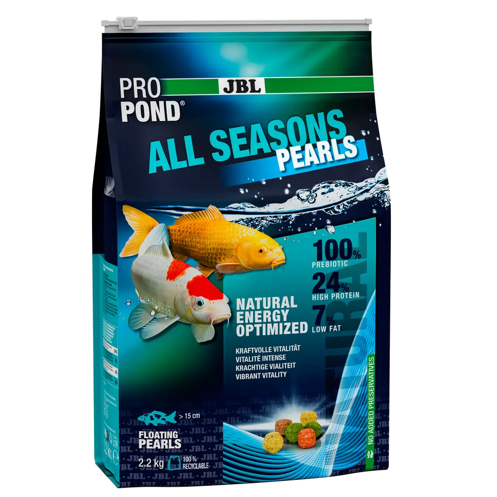 Provides a balanced feed mix for healthy pond fish in all seasons (at water temperatures of 10–25 °C).