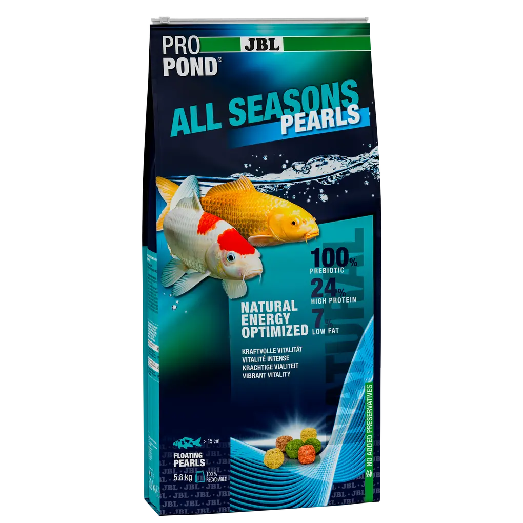 Provides a balanced feed mix for healthy pond fish in all seasons (at water temperatures of 10–25 °C).