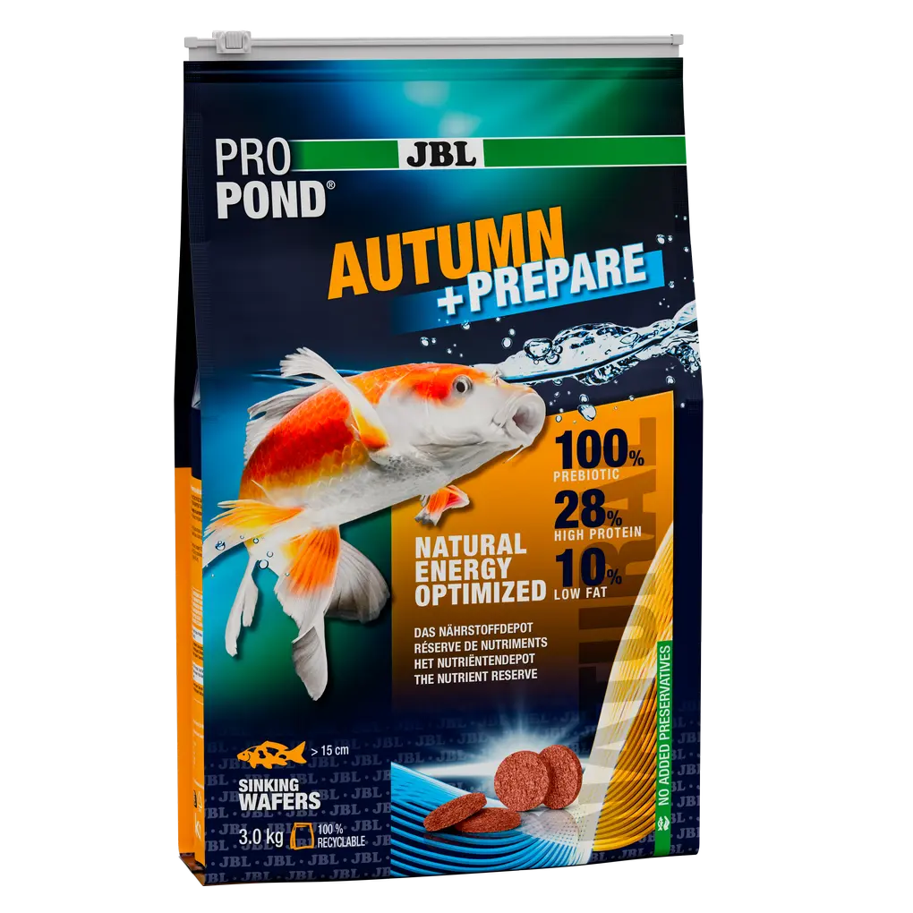 Strengthens fish with energy-rich nutrients in autumn for the coming, exhausting winter period. Ideal for water temperatures of 10–20 °C.