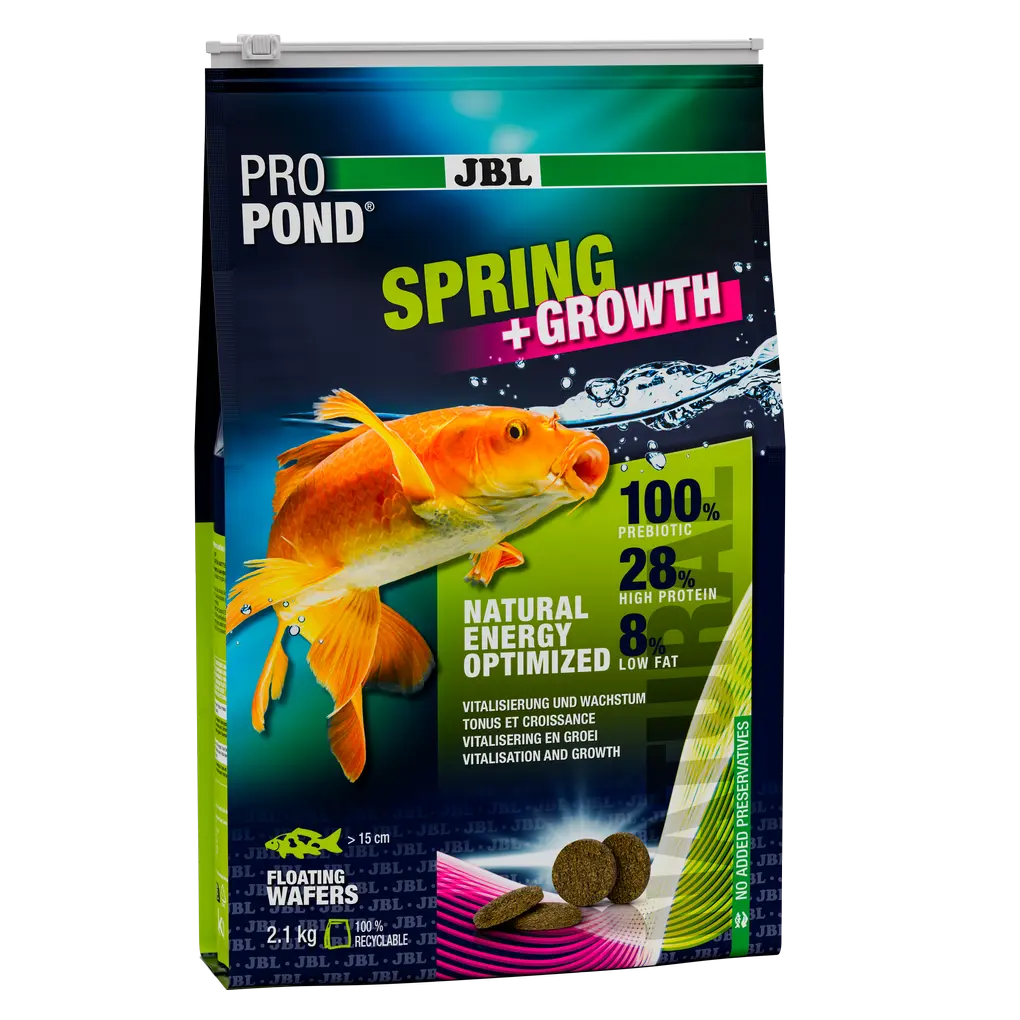 Rebuilds strength after winter rest and promotes growth (at a water temperature of 10–20 °C)