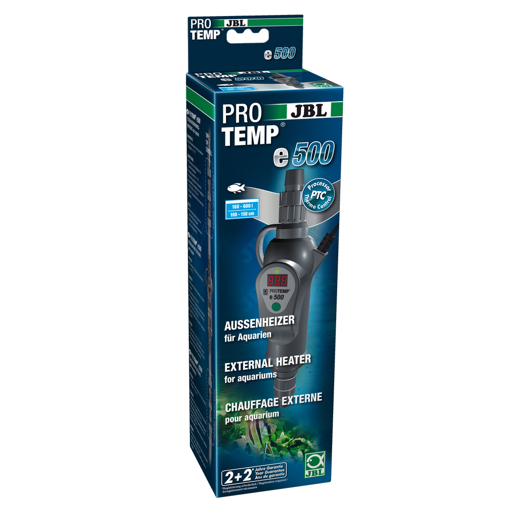 Flow heater that is integrated into the hose of the external aquarium filter, eliminating the need for a heater inside the aquarium.