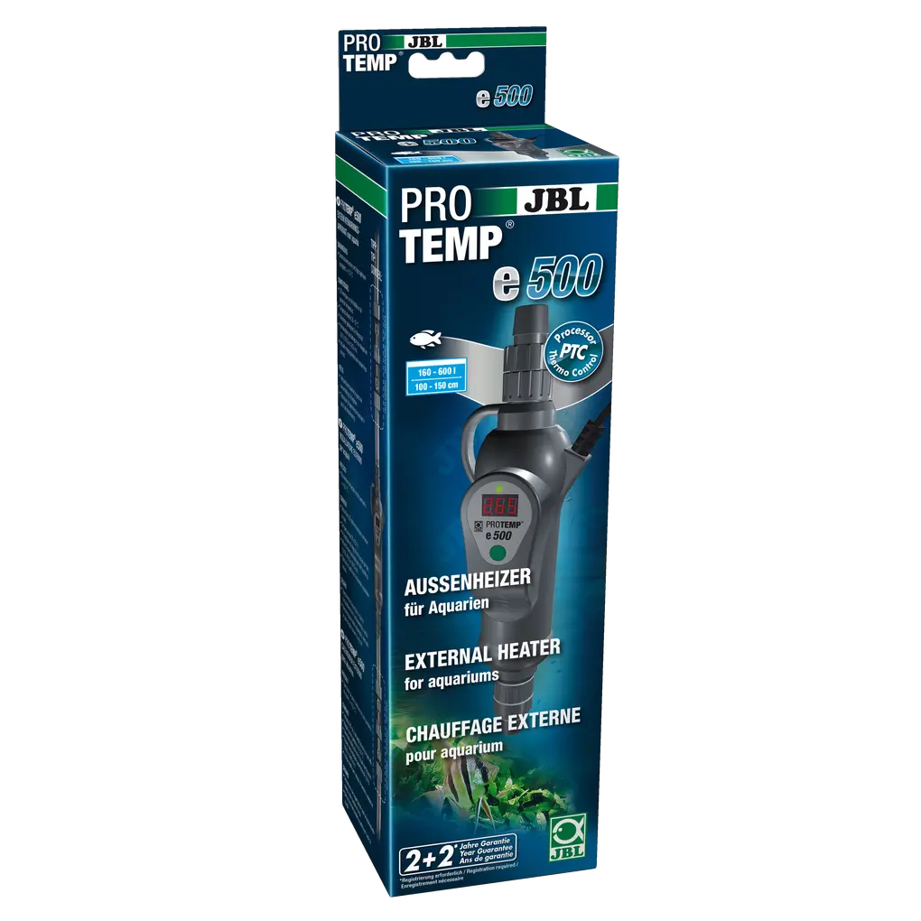 Flow heater that is integrated into the hose of the external aquarium filter, eliminating the need for a heater inside the aquarium.