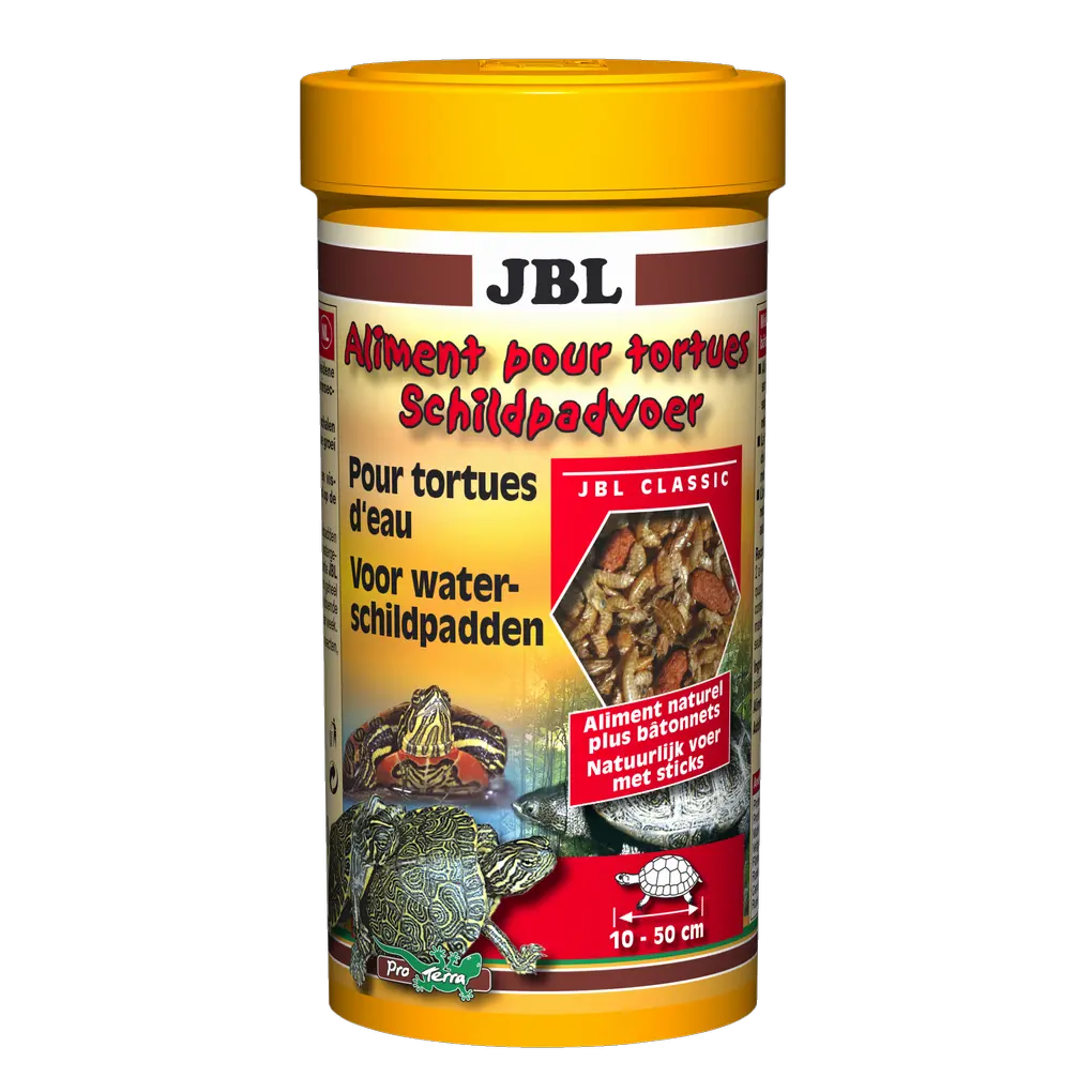 Spécialement adapté aux besoins alimentaires des tortues aquatiques et des tortues des marais : aliment naturel avec des bâtonnets alimentaires à base de poisson pour les tortues de 10 à 50 cm.