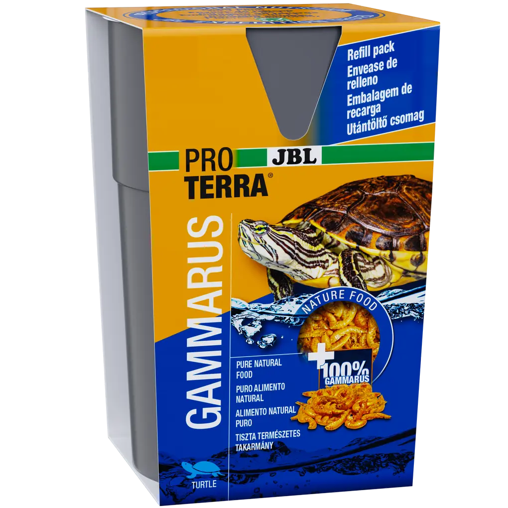 Single feed for aquatic and marsh turtles: Cleaned and naturally dried freshwater shrimp (Gammarus) approx. 1–1.5 cm in length.