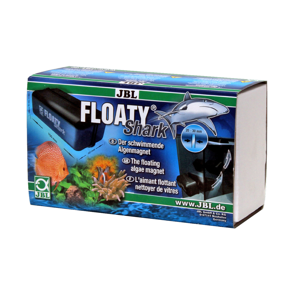 Pulizia comoda ed efficace dei vetri dell'acquario fino a uno spessore massimo di 20-30 mm: magnete per la pulizia dei vetri con elemento interno galleggiante.