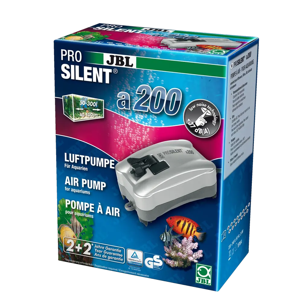 Health and well-being for fish and plants: Air pump for freshwater and saltwater aquariums  from 50 to 300 litres