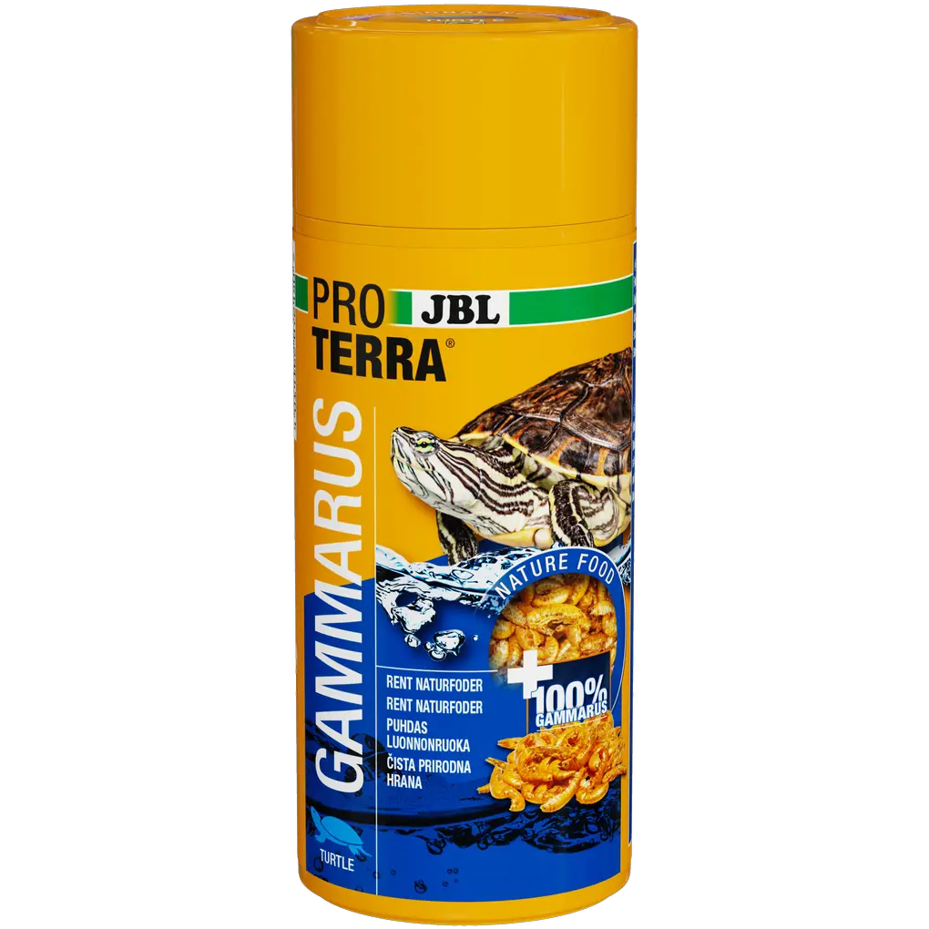 Single feed for aquatic and marsh turtles: Cleaned and naturally dried freshwater shrimp (Gammarus) approx. 1–1.5 cm in length.