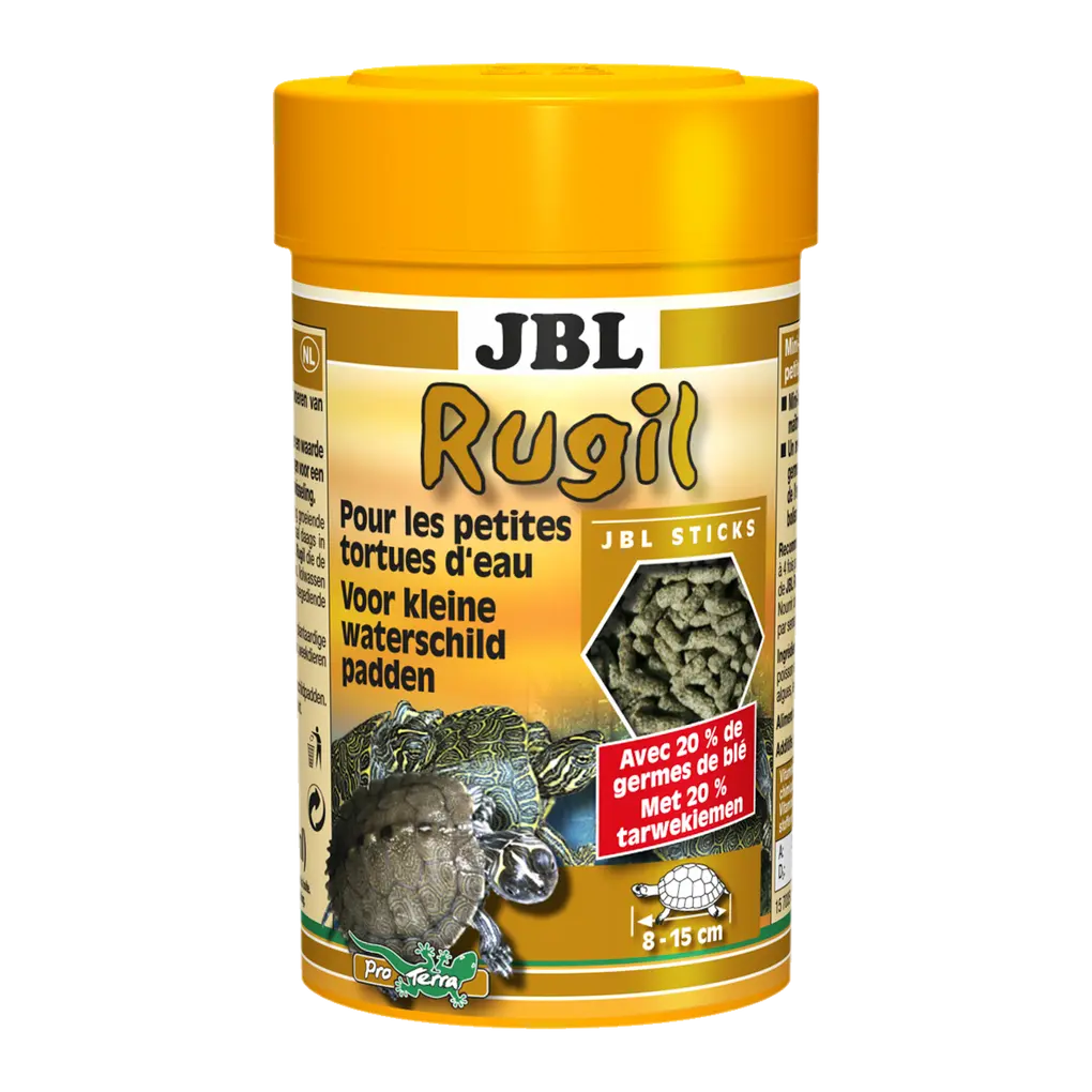 Bâtonnets flottants pour tortues aquatiques : mélange alimentaire adapté aux petites tortues de 8 à 15 cm.