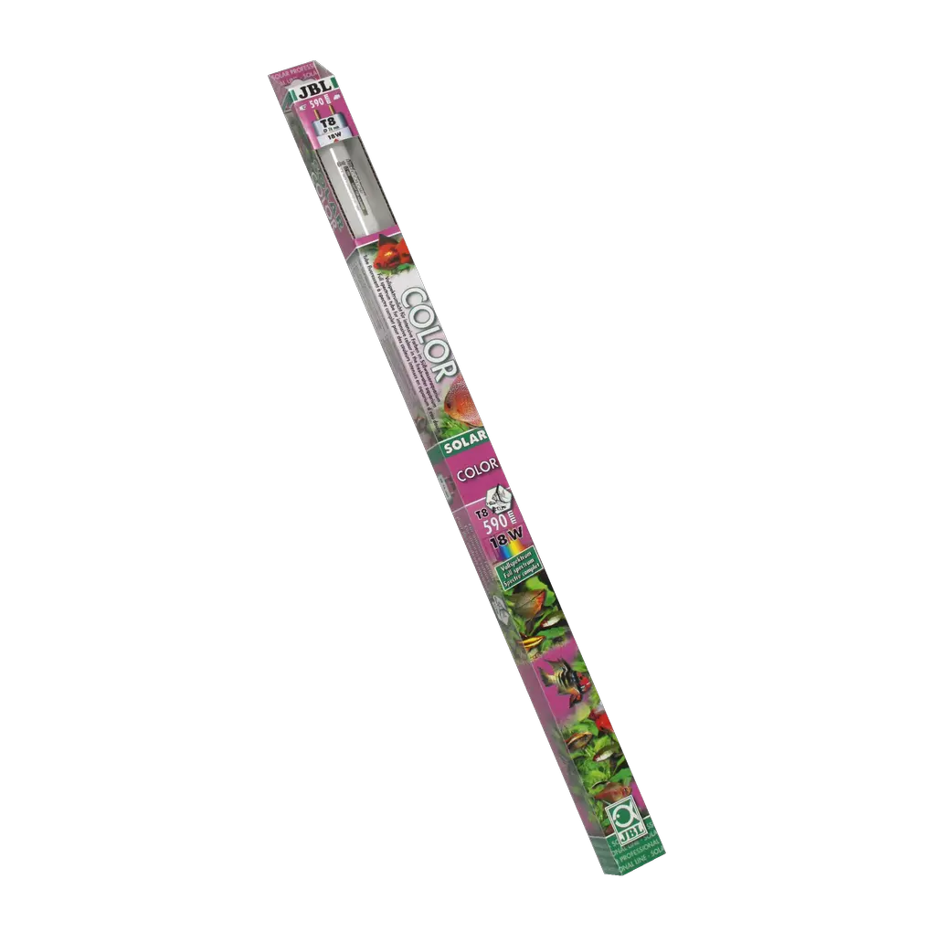 Solar fluorescent tube for vibrant colours in freshwater aquariums, promotes plant growth.