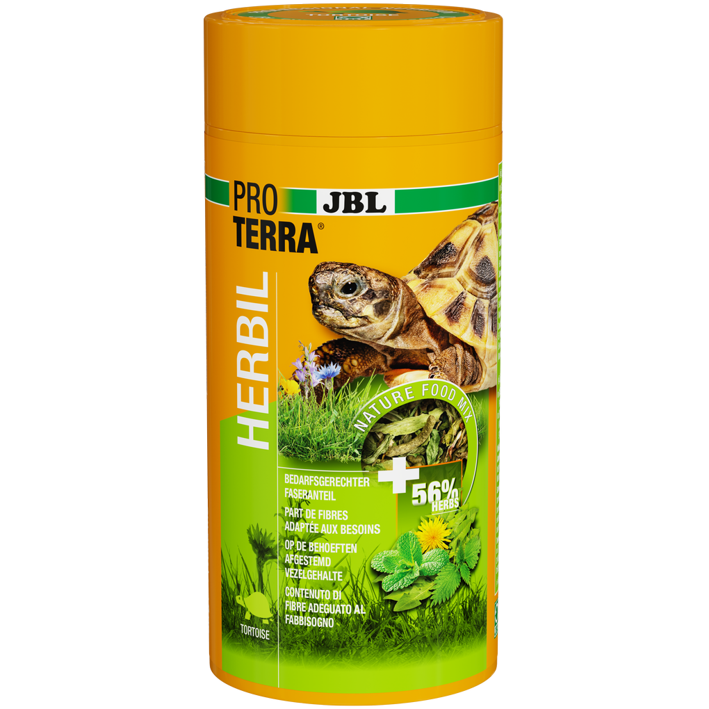 56% herbs for a healthy and natural diet for all tortoise species. The fibre content from the plants meets their needs and ensures healthy digestion and strong resistance.