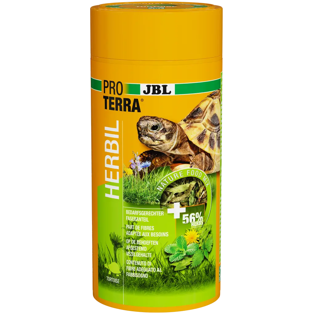 56% herbs for a healthy and natural diet for all tortoise species. The fibre content from the plants meets their needs and ensures healthy digestion and strong resistance.