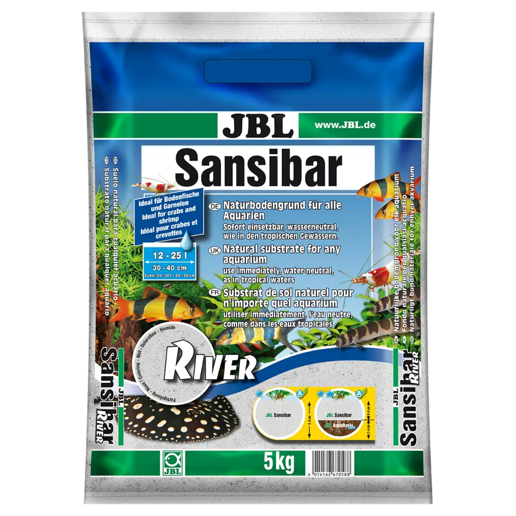 Substrate with 0.8 mm grain size for freshwater and saltwater aquariums and terrariums