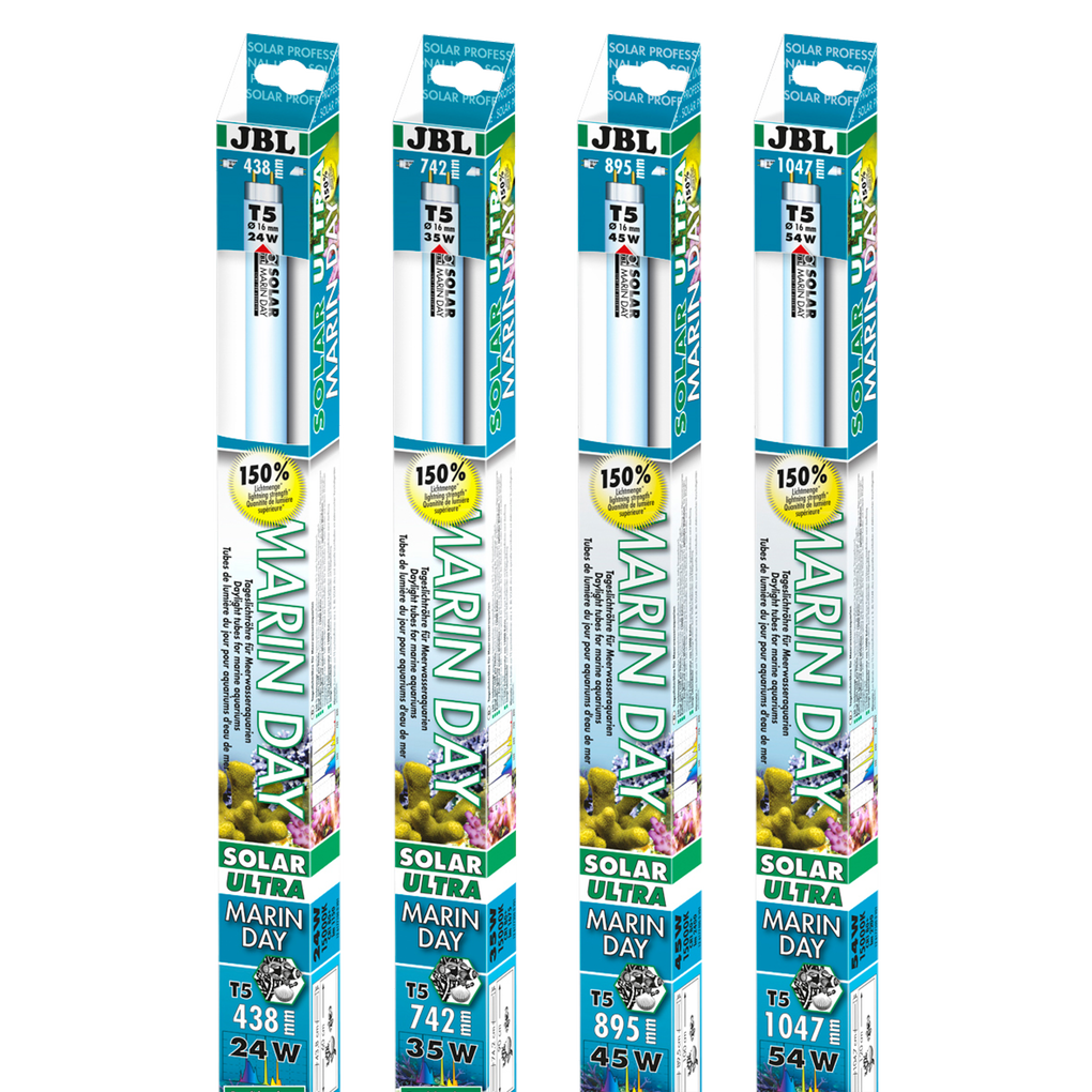 Fluorescent tube for promoting optimal growth of corals and other invertebrates in saltwater aquariums