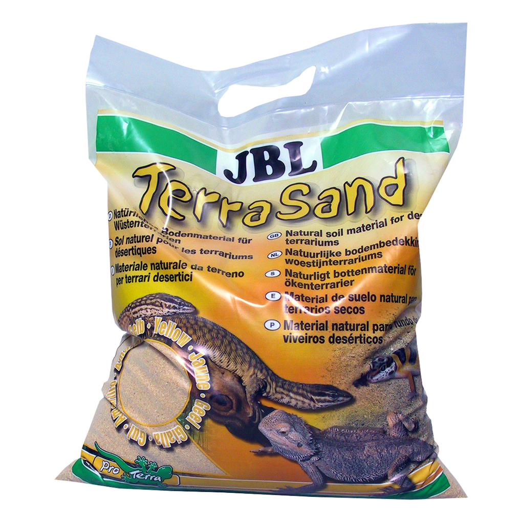 For desert terrariums: Natural substrate made of fine yellow sand, grain size: 0.7–1.25 mm