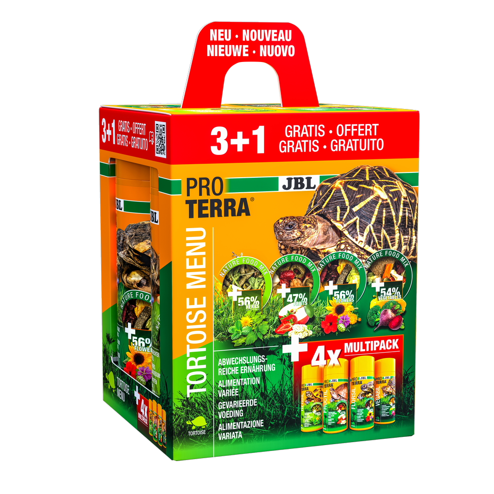 Voor een gevarieerde, gezonde en evenwichtige voeding voor alle soorten landschildpadden