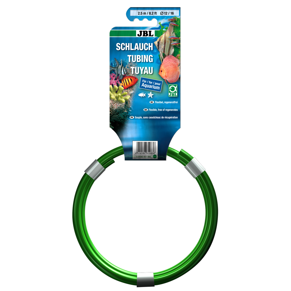 Flexible, green water hose available in various diameters (4/6; 9/12; 12/16; 16/22)
