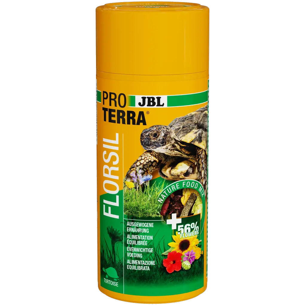 56 % Blütenanteil für eine ausgewogene Ernährung, da Landschildkröten besonders gerne Pflanzenblüten in der Natur fressen