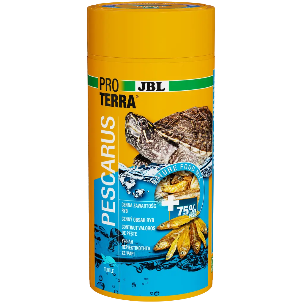 Šetrně sušené celé ryby a krevety dodávají cenné živiny, stejně jako v přírodě. Velikost krmiva: krevety cca 3 cm, ryby do cca 9 cm