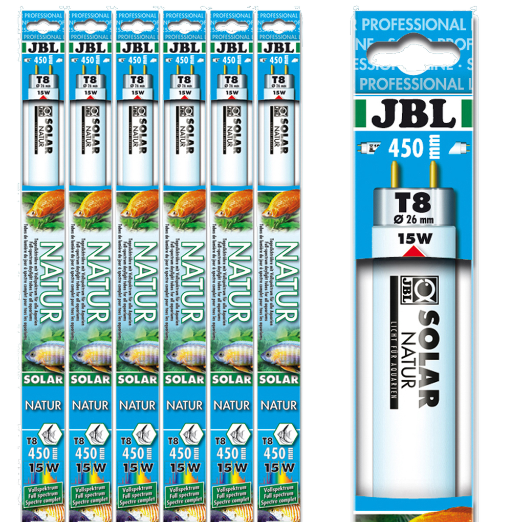 Solar fluorescent tube for fish and plants from sun-drenched waters, e.g. Lake Malawi and Lake Tanganyika