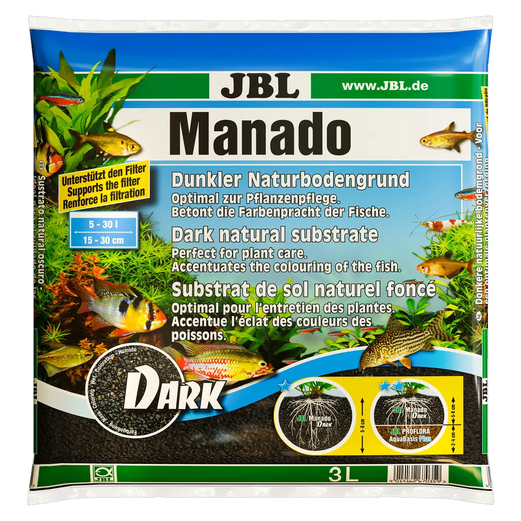Ideal para o cuidado das plantas em aquários de água doce. A sua estrutura porosa promove o crescimento das raízes. Adequado para peixes que escavam.