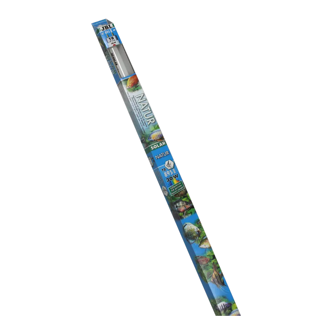 Solar fluorescent tube for fish and plants from sun-drenched waters, e.g. Lake Malawi and Lake Tanganyika