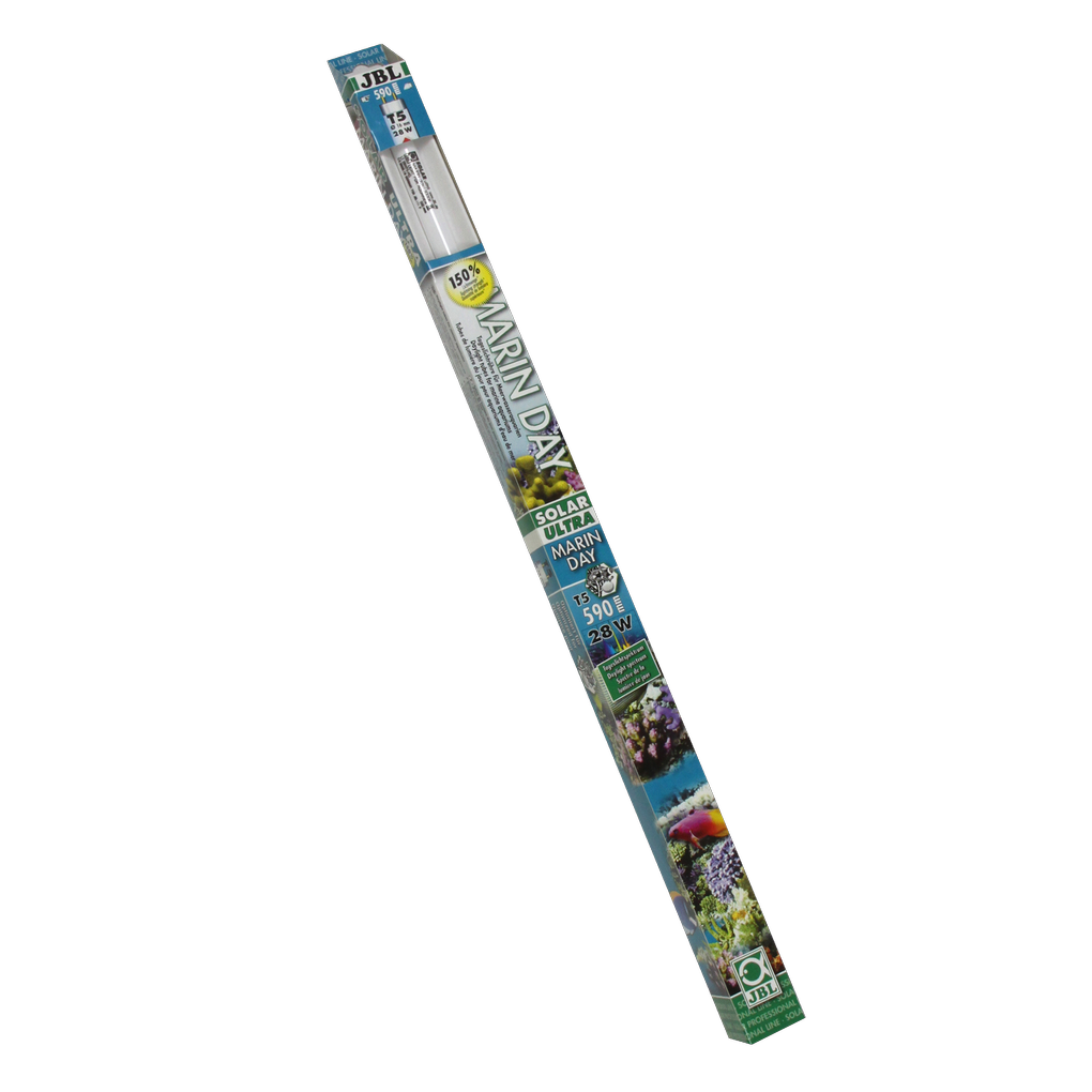 Fluorescent tube for promoting optimal growth of corals and other invertebrates in saltwater aquariums