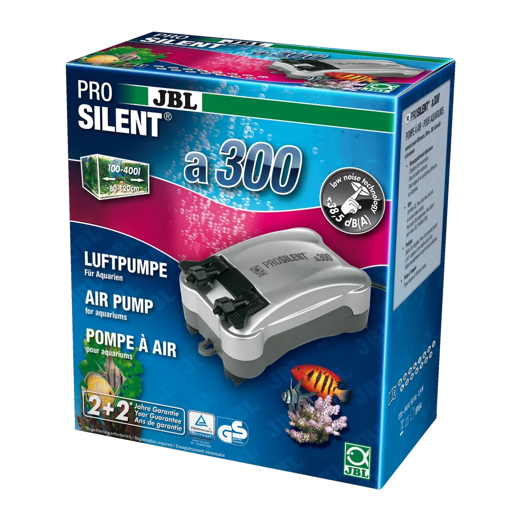 Health and well-being for fish and plants: Air pump for freshwater and saltwater aquariums  from 100 to 400 litres