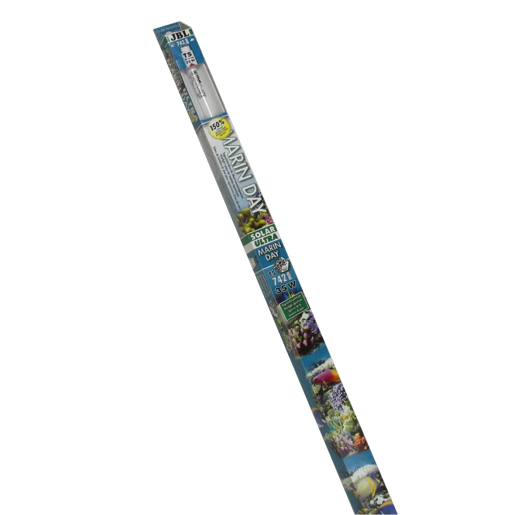 Fluorescent tube for promoting optimal growth of corals and other invertebrates in saltwater aquariums