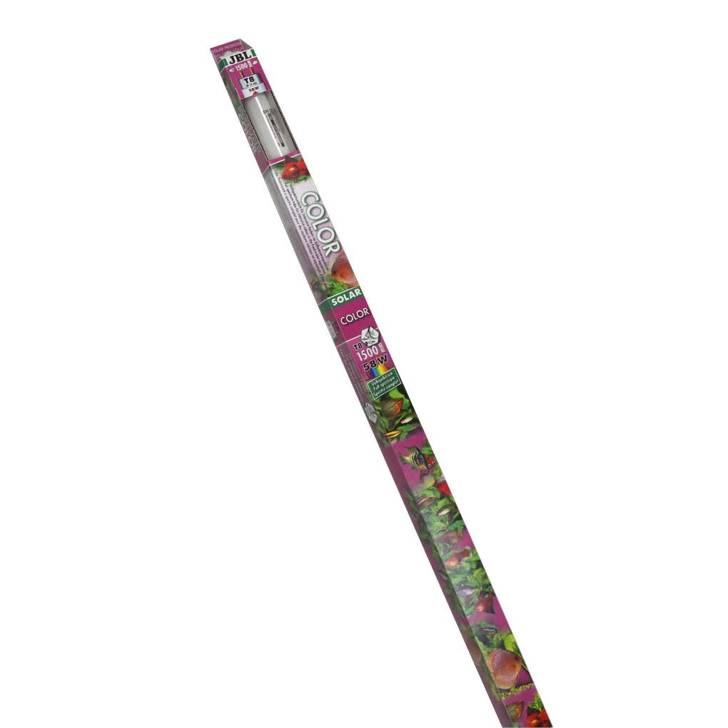 Solar fluorescent tube for vibrant colours in freshwater aquariums, promotes plant growth.