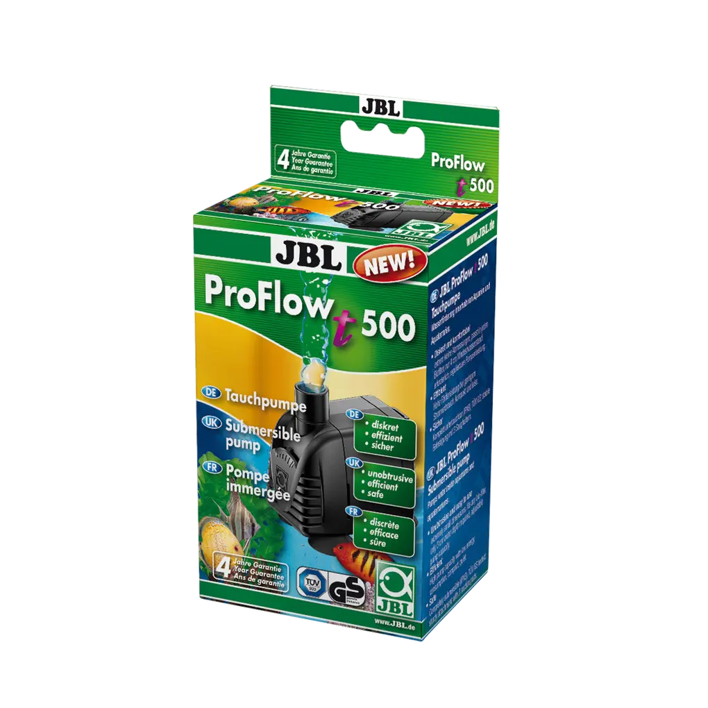 Clean and healthy water: Submersible pump with a capacity of 200–500 l/h for circulating water in aquariums and aquaterrariums. Can be used for biofilters, indoor fountains or as a fountain.