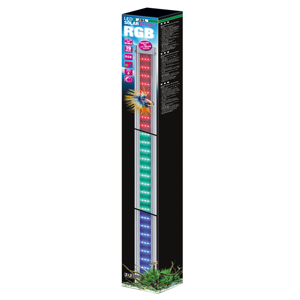 Special luminaire with RGB LEDs for creating colour effects, ideal as a replacement for a second coloured fluorescent tube (T5 or T8)